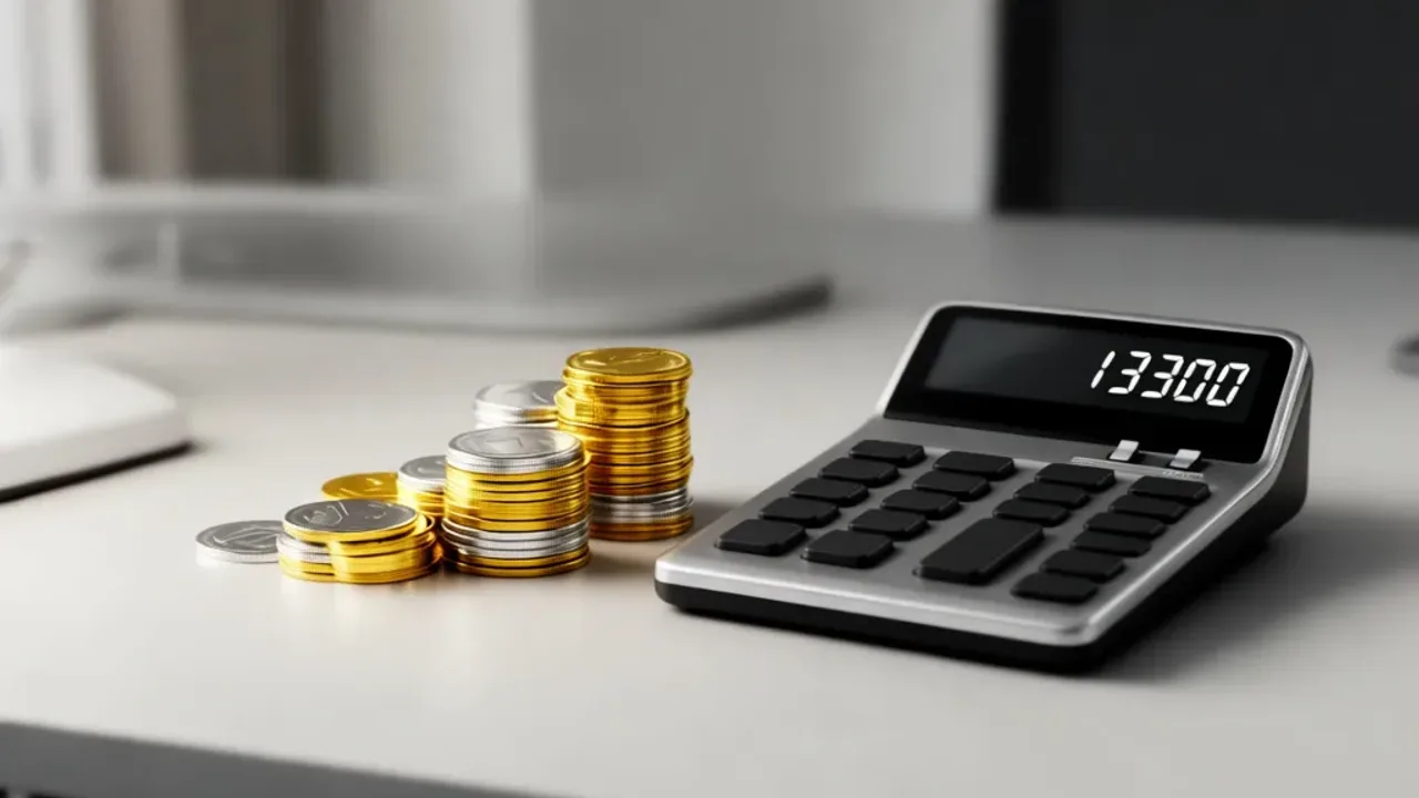 13300 brutto ile to netto? Praktyczne wyliczenia i dane dla pracownika Kalkulator finansowy prezentujący wyliczenie 13300 brutto ile to netto na profesjonalnym biurku.
