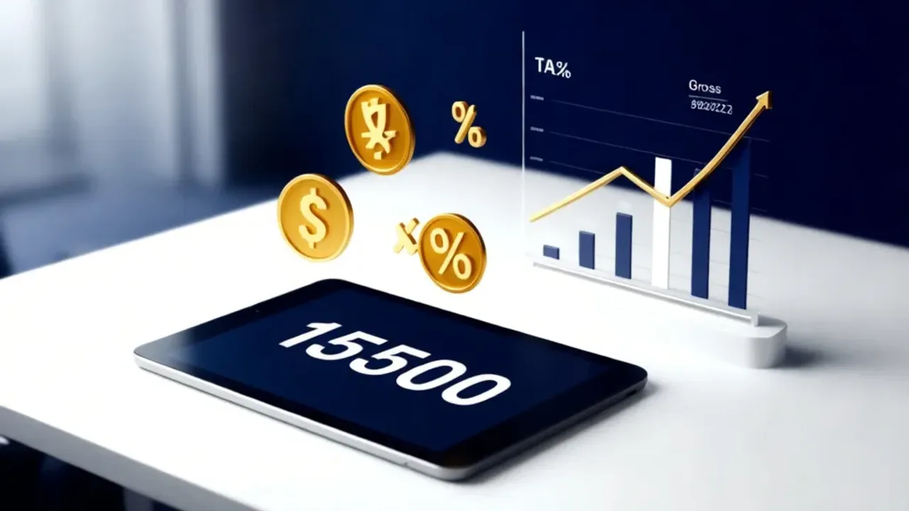 15500 brutto ile to netto? Praktyczny poradnik i porównanie form zatrudnienia Ilustracja przedstawiająca kalkulację finansową 15500 brutto ile to netto na tle profesjonalnego biura z kalkulatorem i wykresem.