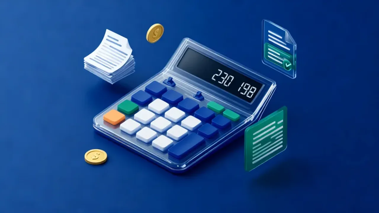 230 brutto ile to netto? Kalkulator wynagrodzeń i umowa o pracę (2026) Profesjonalny kalkulator finansowy na biurku prezentujący obliczenie 230 brutto ile to netto dla różnych umów.