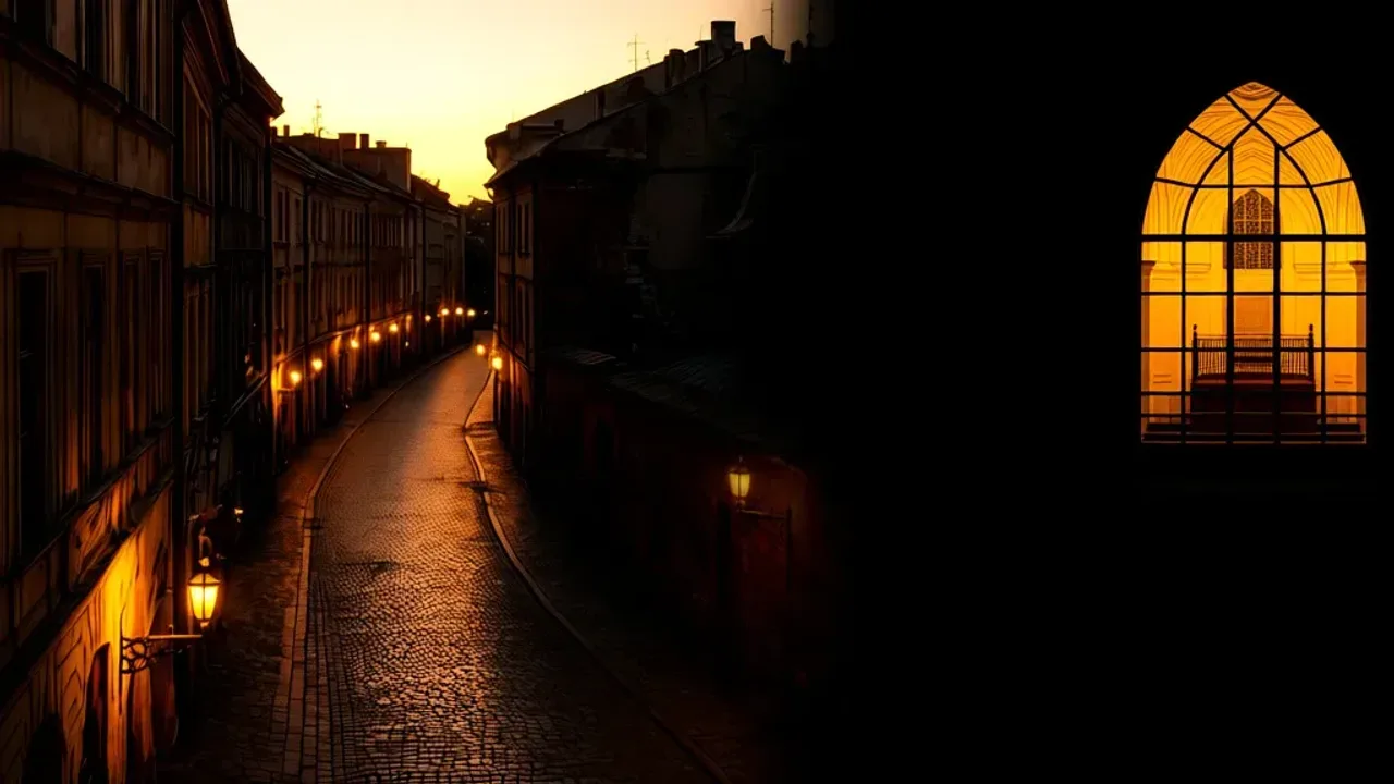 Żydowski kazimierz kraków: Praktyczny przewodnik po historii i atrakcjach Historyczna ulica Szeroka w dzielnicy żydowski kazimierz kraków z zabytkową synagogą w świetle zachodzącego słońca.